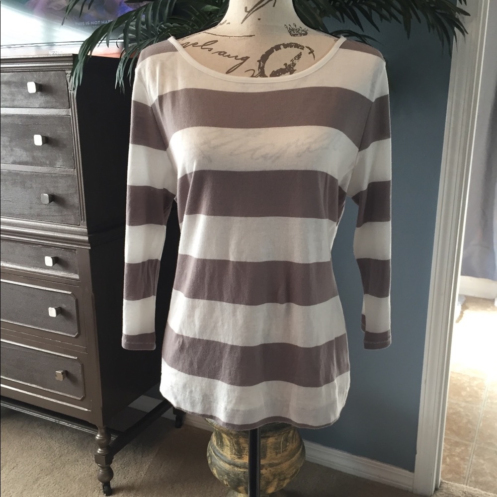 Ann Taylor Loft 3/4 top (L)
